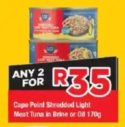 OK Grocer Cape Point Shredded Light Meat Tuna in Brine or Oil offer