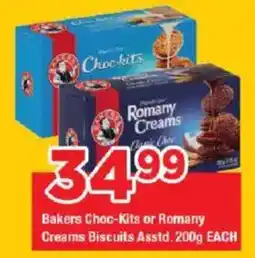 OK Grocer Bakers Choc-Kits or Romany Creams Biscuits Asstd. offer