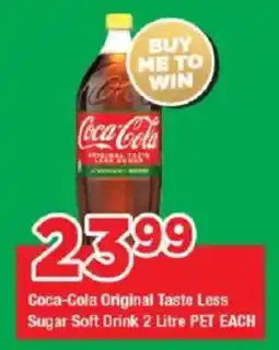 OK Grocer Coca-Cola Original Taste Less Sugar Soft Drink offer