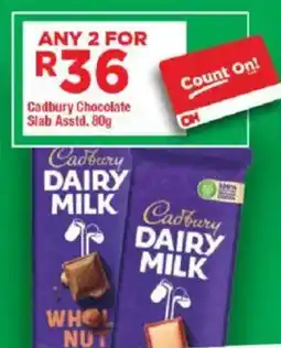 OK Grocer Cadbury Chocolate Slab Asstd. offer