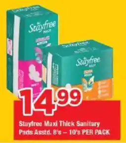 OK Grocer Stayfree Maxi Thick Sanitary Pads Asstd. offer