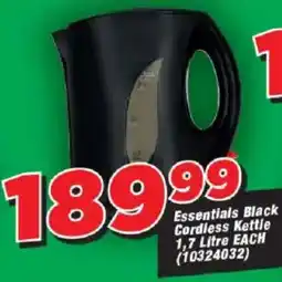 OK Grocer Essentials Black Cordless Kettle offer