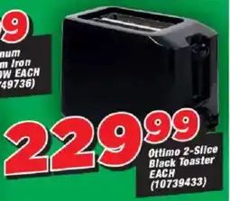 OK Grocer Ottimo 2-Slice Black Toaster offer