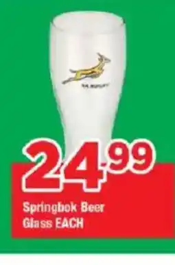 OK Grocer Springbok Beer Glass offer