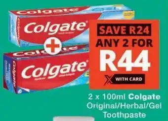 MediRite Colgate Original/ Herbal/ Gel Toothpaste offer