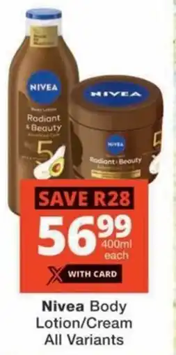 MediRite Nivea Body Lotion/ Cream All Variants offer