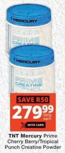 MediRite TNT Mercury Prime Cherry Berry/ Tropical Punch Creatine Powder offer