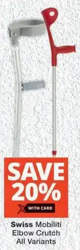 MediRite Swiss Mobiliti Elbow Crutch All Variants offer