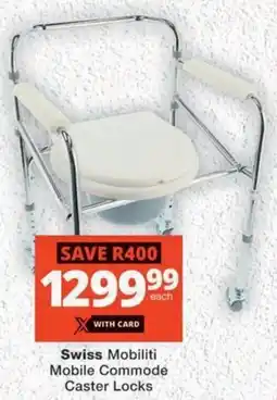 MediRite Swiss Mobiliti Mobile Commode Caster Locks offer