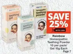 MediRite Rainbow Homeopathic Teething Powder/ Gel offer
