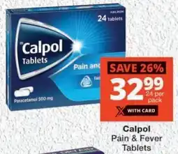 MediRite Calpol Pain & Fever Tablets offer