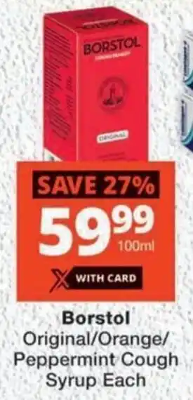 MediRite Borstol Original/ Orange/ Peppermint Cough Syrup offer