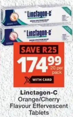 MediRite Linctagon-C Orange/ Cherry Flavour Effervescent Tablets offer