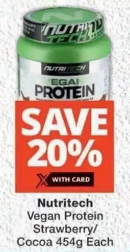 MediRite Nutritech Vegan Protein Strawberry/ Cocoa offer