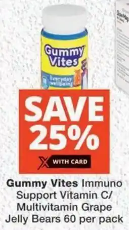 MediRite Gummy Vites Immuno Support Vitamin C/ Multivitamin Grape Jelly Bears offer