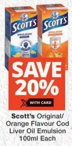 MediRite Scott's Original/ Orange Flavour Cod Liver Oil Emulsion offer