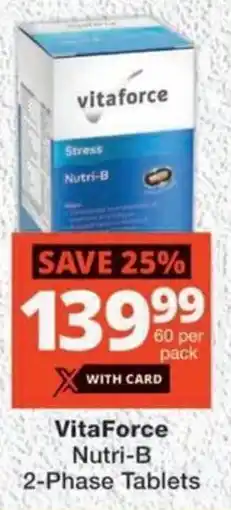 MediRite VitaForce Nutri-B 2-Phase Tablets offer
