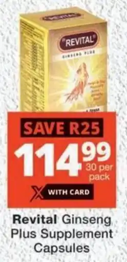 MediRite Revital Ginseng Plus Supplement Capsules offer