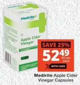 MediRite Medirite Apple Cider Vinegar Capsules offer