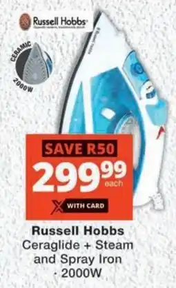 MediRite Russell Hobbs Ceraglide + Steam and Spray Iron offer