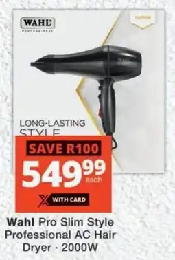 MediRite Wahl Pro Slim Style Professional AC Hair Dryer offer
