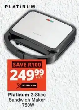 MediRite Platinum 2-Slice Sandwich Maker offer