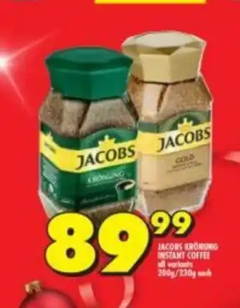 Shoprite Jacobs Kronung Instant Coffee All Variants 200g / 230g each offer