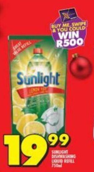 Shoprite Sunlight Dishwashing Liquid Refill 750ml offer