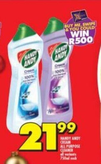 Shoprite Handy Andy Cream All Purpose Cleaner All Variants 750ml each offer