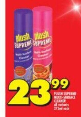 Shoprite Plush Supreme Multi-Surface Cleaner All Variants 275ml each offer