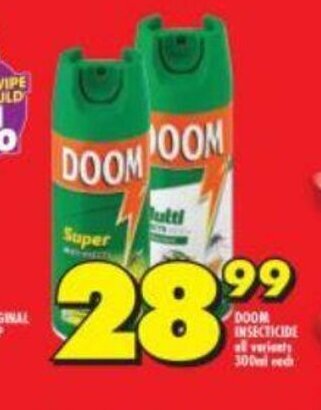 Shoprite Doom Insecticide All Variants 300ml each offer