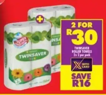 Shoprite Twinsaver Roller Towels 2x2 per pack offer