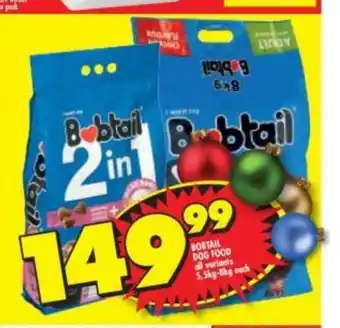 Shoprite Bobtail Dog Food All Variants 5.5kg - 8kg each offer