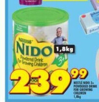 Shoprite Nestle Nido 3+ Powdered Drink For Growing Children 1.8kg offer