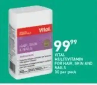 Shoprite Vital Multivitamin for Hair, Skin and Nails 30 per pack offer