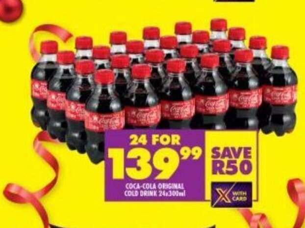 Coca Cola Original Cold Drink 24x300ml Offer At Shoprite