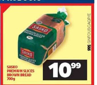 Usave Sasko Premium Slices Brown Bread 700g offer
