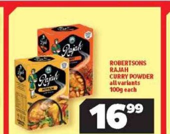 Usave Robertsons Rajah Curry Powder All Variants 100g each offer