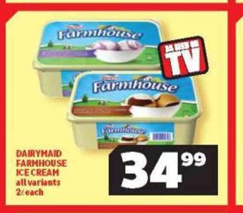 Usave Dairymaid Farmhouse Ice Cream All Variants 2L each offer