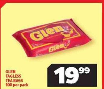 Usave Glen Tagless Tea Bags 100 per pack offer