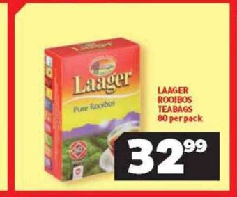 Usave Laager Rooibos Teabags 80 per pack offer