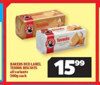 Usave Bakers Red Label Tennis Biscuits All Variants 200g each offer