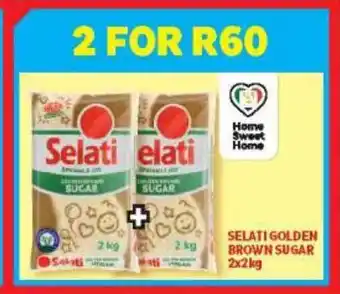 Usave Selati Golden Brown Sugar 2x2kg offer