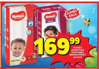 Usave Huggies Jumbo Pack Disposable Nappies / Pants per pack offer