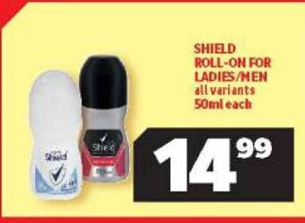 Usave Shield Roll-On For Ladies/Men All Variants 50ml each offer