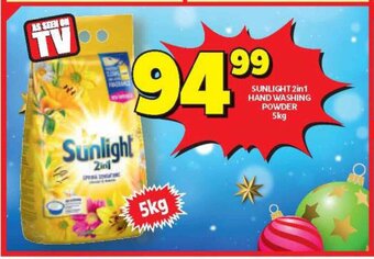 Usave Sunlight 2in1 Hand Washing Powder 5kg offer