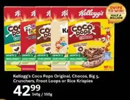 Oxford Freshmarket Kellogg's Coco Pops Original, Chocos, Big 5, Crunchers, Froot Loops or Rice Krispies offer