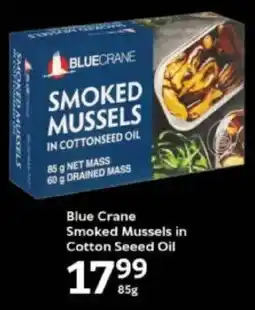 Oxford Freshmarket Blue Crane Smoked Mussels in Cotton Seeed Oil offer