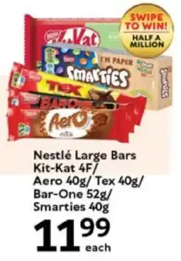 Oxford Freshmarket Nestlé Large Bars Kit-Kat 4F/ Aero/ Tex/ Bar-One/ Smarties offer