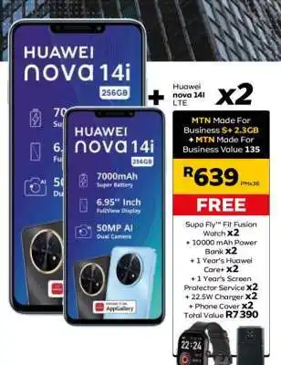 MTN Huawei nova 14i LTE x2 offer